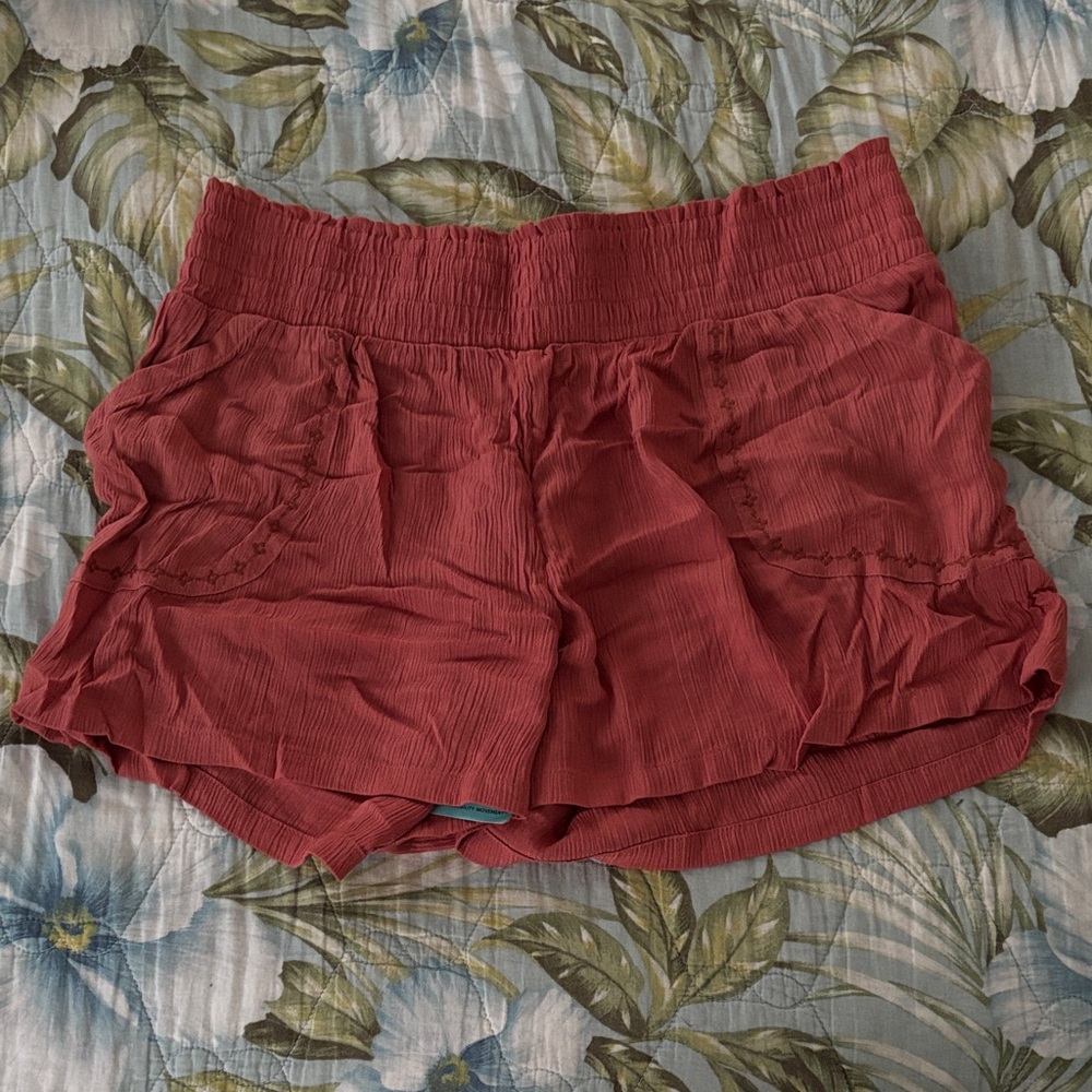 Prana High Waist Red Shorts